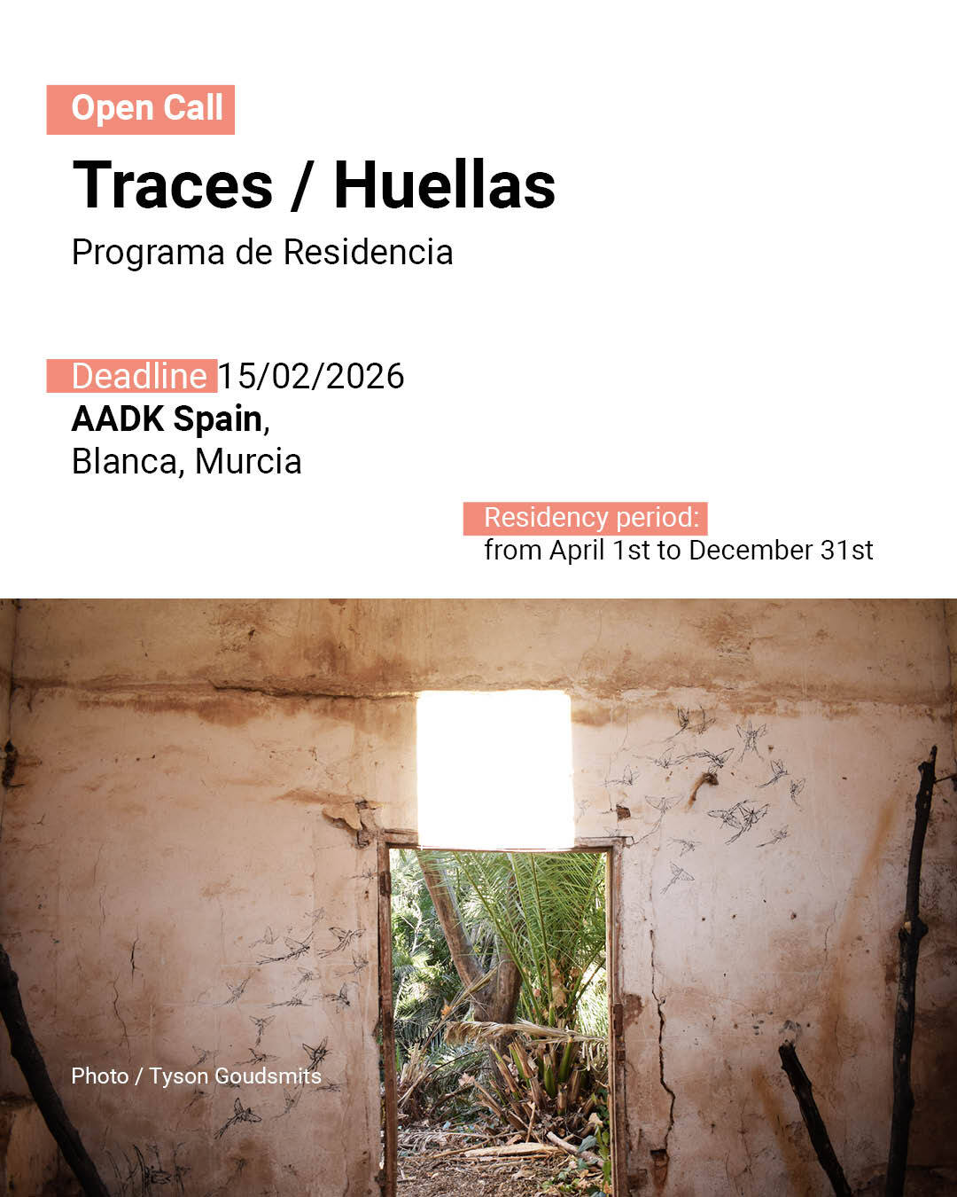 Traces / Huellas Residency Programme 
